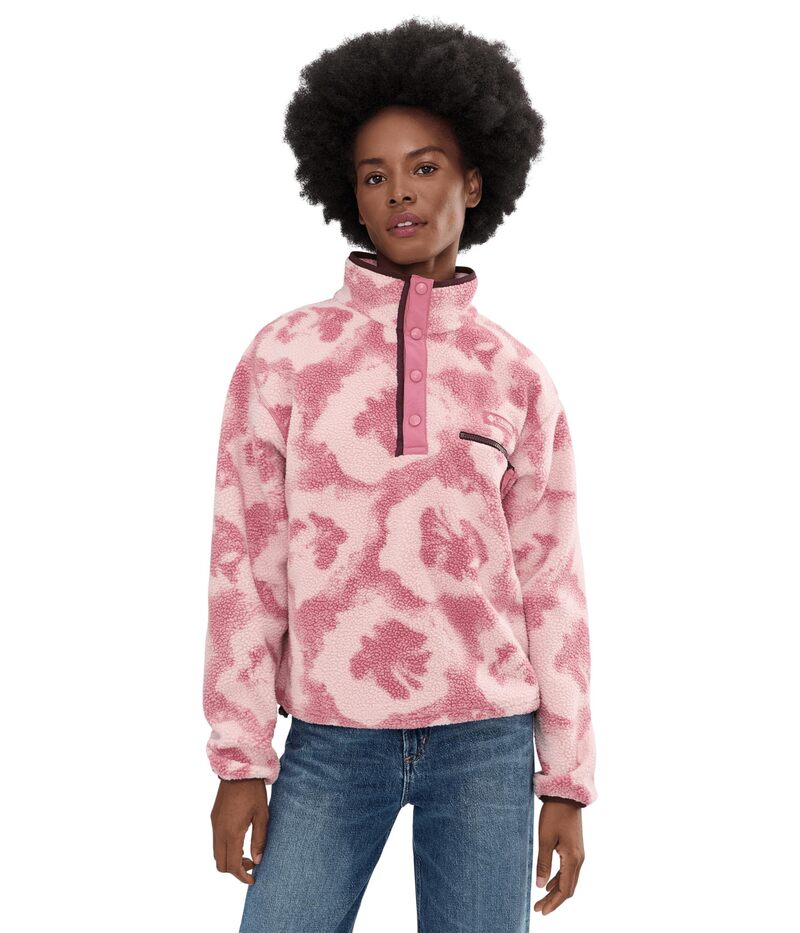 コロンビア レディース アウター パーカー・スウェット 刷り上げる クロップド Columbia Helvetia II Printed Cropped 1/2 Snap Rosette/Sprayflower
