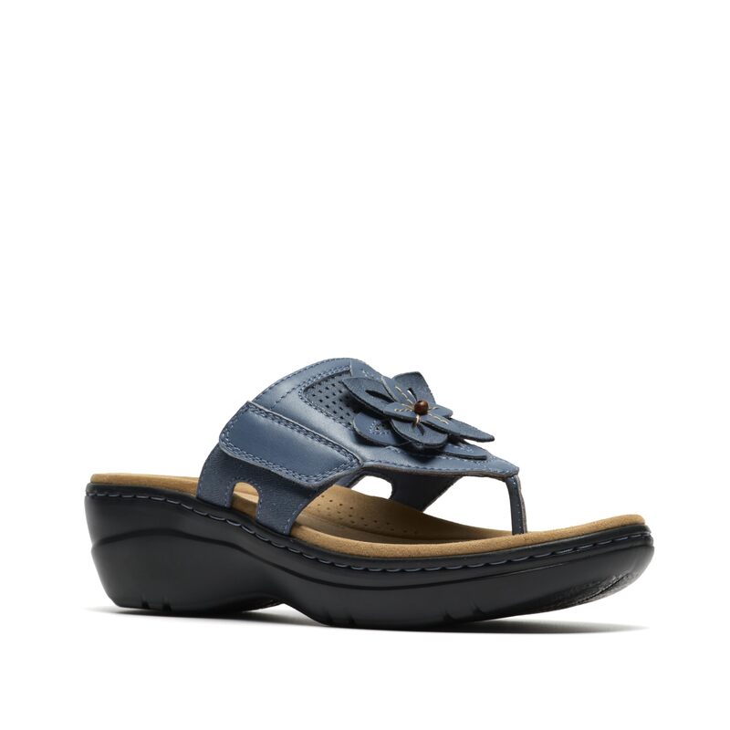 クラークス レディース シューズ 踵 Clarks Merliah 2 Kyla Denim Blue Textile ジーンズ