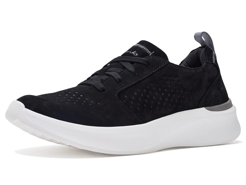 クラークス メンズ シューズ スニーカー Clarksolevana Style Black Nubuck 黒いこと