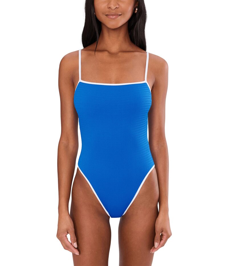 シーフォリー レディース 水泳着 上下仕掛ける Seafolly Beach Bound Square Neck One Piece Sapphire サファイア