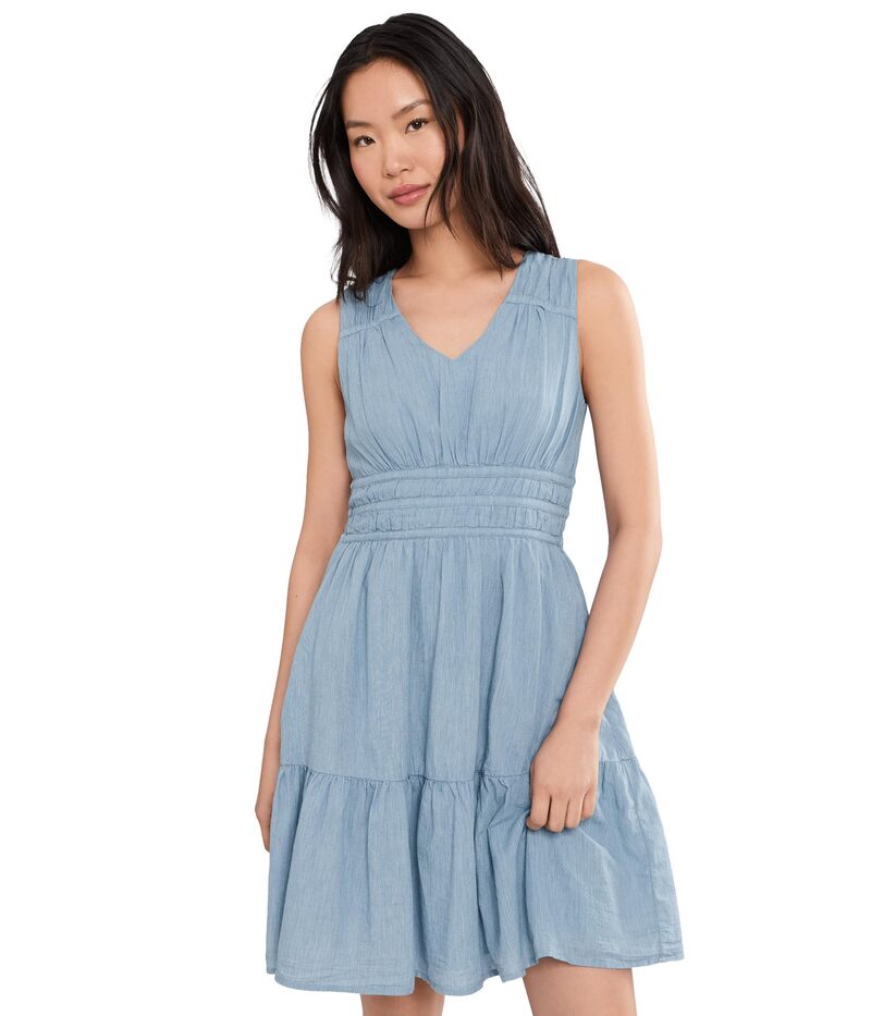 トッミーバハマ レディース トップス 衣装 ノースリーブ Tommy Bahama Voile Voyage Sleevelesshort Dress Port Side Blue 青色