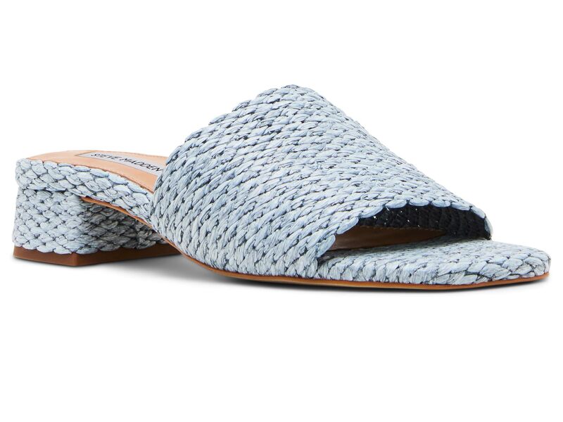 スティーブ マデン レディース シューズ 踵 Steve Madden Montgomery Blue Raffia 青み