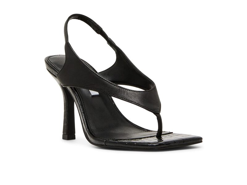 スティーブ マデン レディース シューズ ヒール Steve Madden Improv Black Leather ブラック|ReVida 店