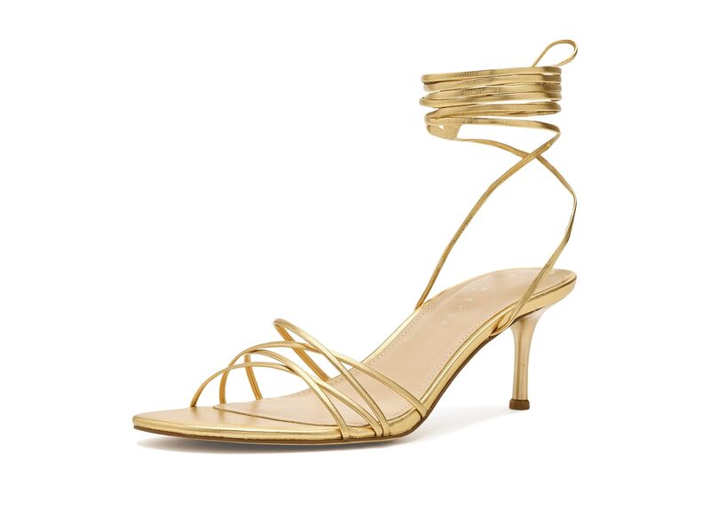 見澄ます・フィッシャー レディース シューズ 踵 Marc Fisher LTD Gineva Gold Leather ゴールド