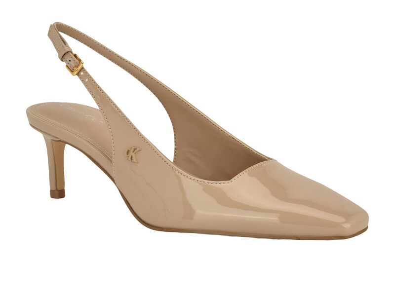 カルバンクライン レディース シューズ ヒール Calvin Klein Sorena Taupe Patent トープ｜ReVida 店