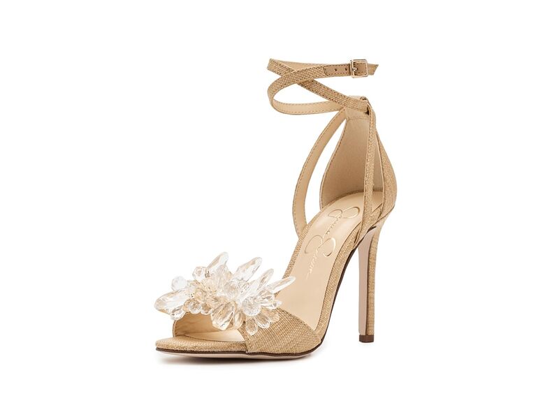 ジェシカシンプソン レディース シューズ 踵 御花柄 サンダル 御花 Jessica Simpson Janivah Floral Embellished Higheel Sandals Natural
