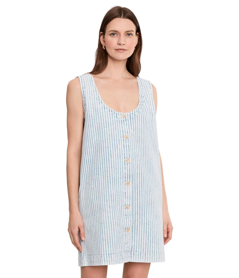 ファレティ レディース トップス 衣装 ジーンズ Faherty Topsail Denimalibu Dress Breakwater Stripe 縞模様