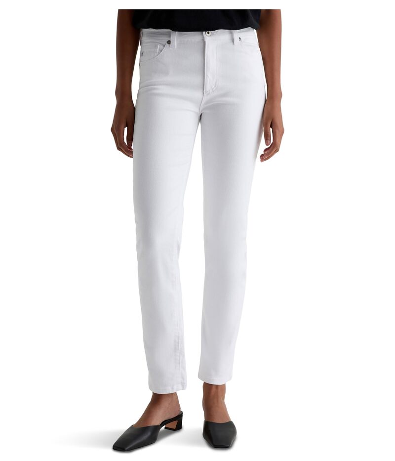 エージーデニム レディース ボトムス ジーンズズボン下 AG Jeans Mari Mid-Rise Slim Straight Jeans White 白いこと