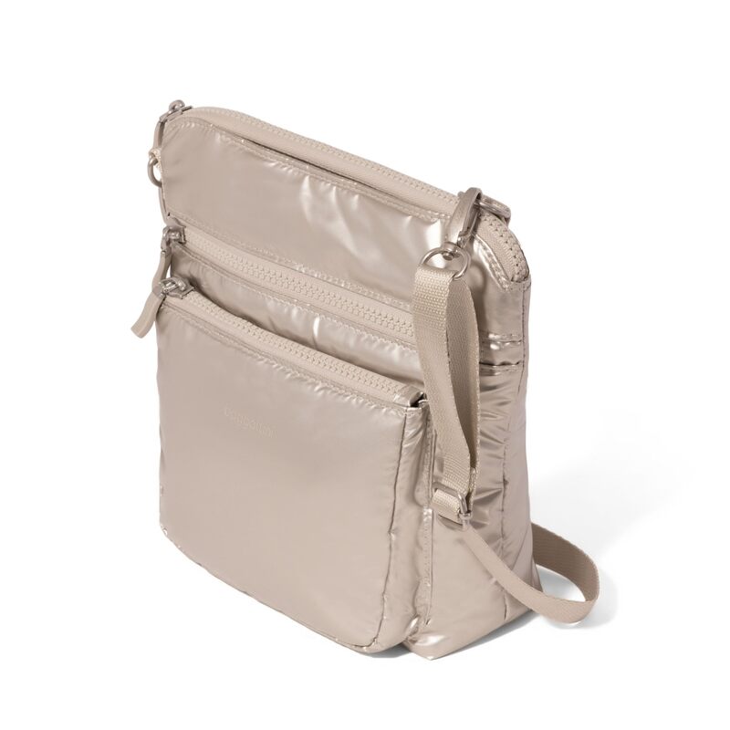 バッガリーニ レディース 御徒面子 Baggallini Modern Pocket Crossbody Platinum Ecopuff