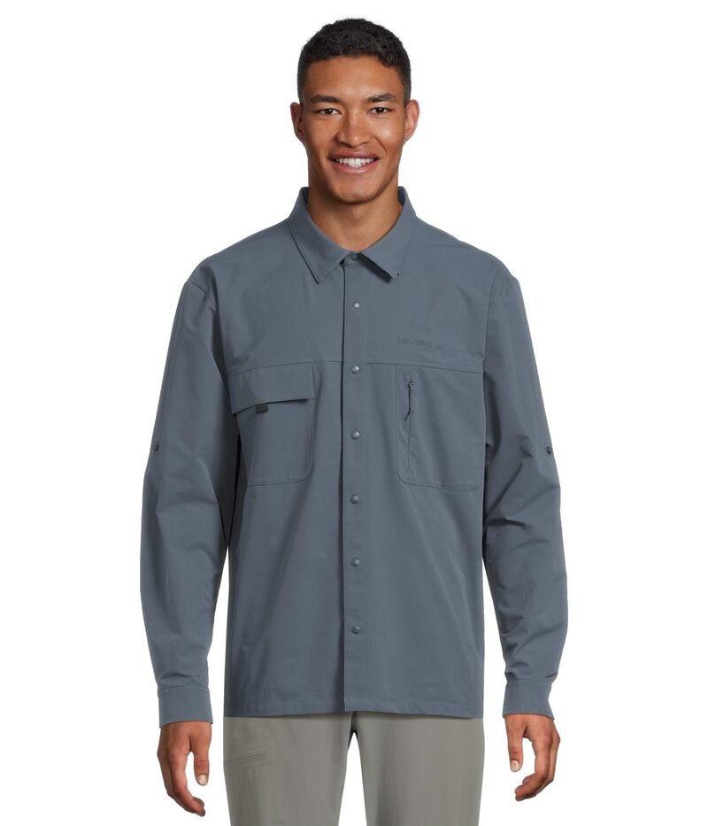 マーモット メンズ トップス シャツ Marmot AirExchange SolarShield Overshirthunderhead｜ReVida 店