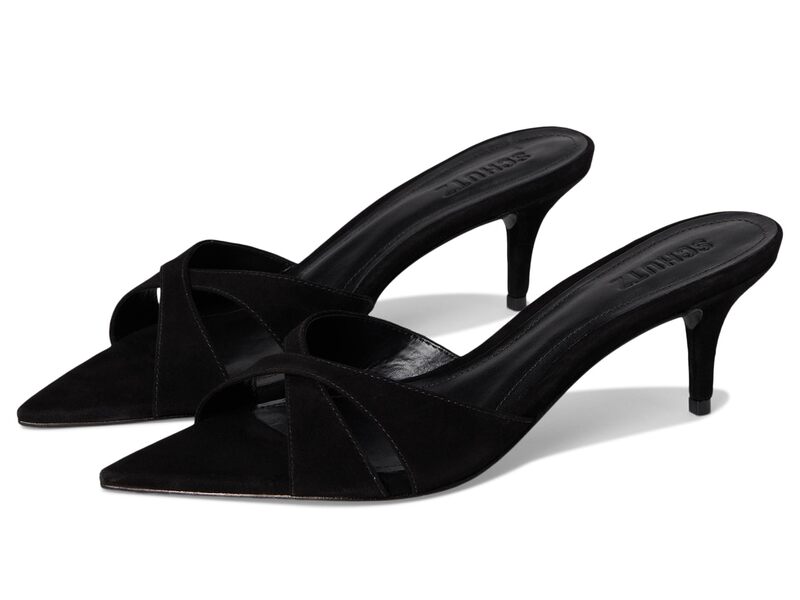 シュッツ レディース シューズ 踵 Schutz Hilda Leaf Mule Black 黒いこと