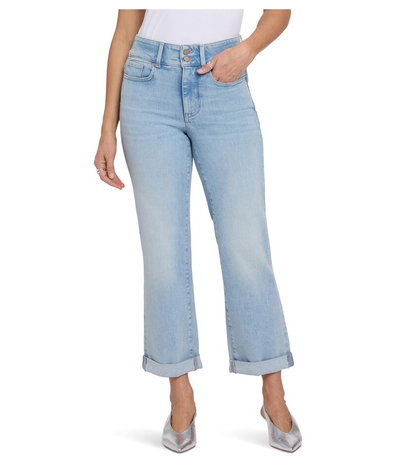 エヌワイディージェイ レディース ボトムス デニムパンツ プチ ジーンズ NYDJ Petite Bailey Straight Crop Re-New Denim Jeans Keys View デニム|ReVida 店