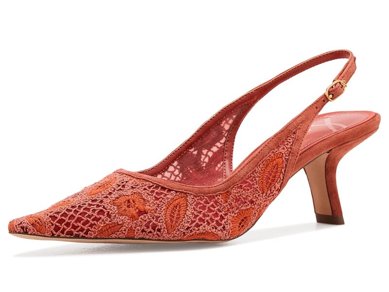 サムエデルマン レディース シューズ 踵 メッシュ Sam Edelman Bianka Sling Mesh Coral Clay コーラル
