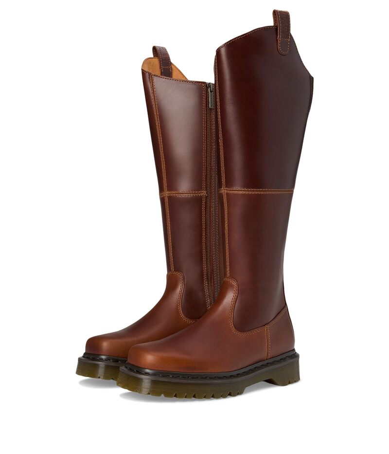 御医者さんマーチン レディース シューズ ブーツ・レインブーツ なめし革 Dr. Martens Amaayahi Leather Bex Riding Boots Butterscotch