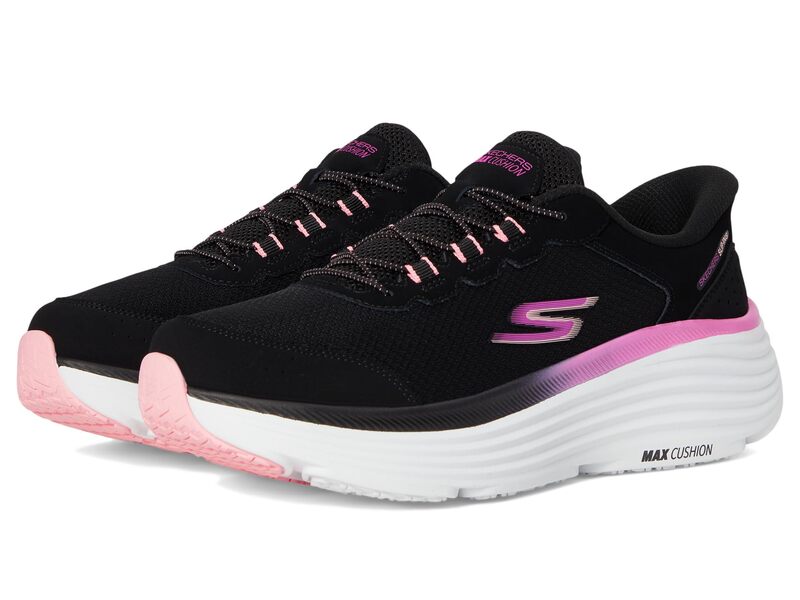 スケッチャーズ レディース シューズ スニーカー SKECHERS Max Cushioning Endeavour Cardova Hands Free Slip-Ins Black/Pink 黒いこと