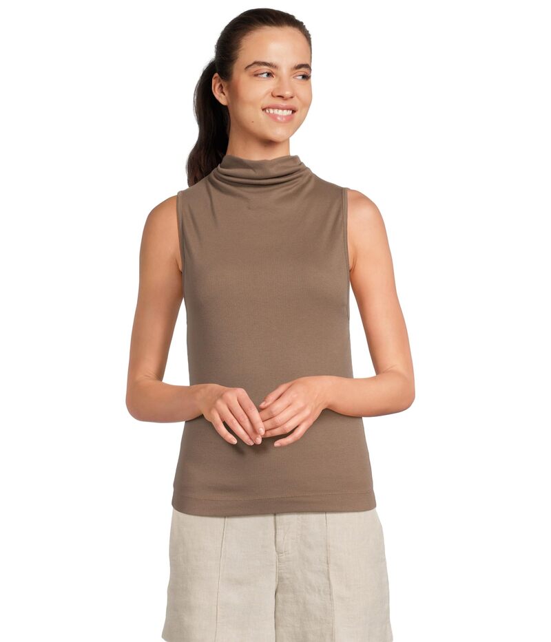 マイケルスターズ レディース トップス プルオーバー ドレープ Michael Stars Chiara Drape Neck Tank Cobblestone