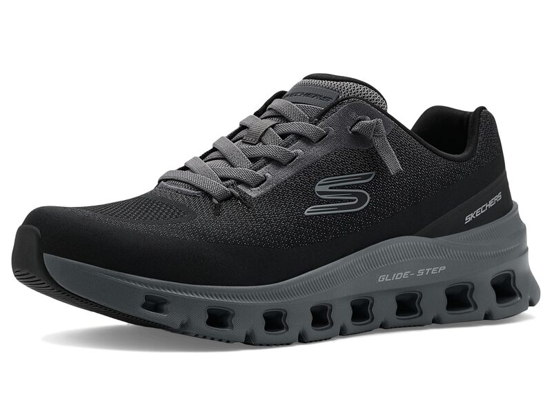 スケッチャーズ メンズ シューズ スニーカー SKECHERS Glide-Stepro Waverra Black/Charcoal 黒いこと