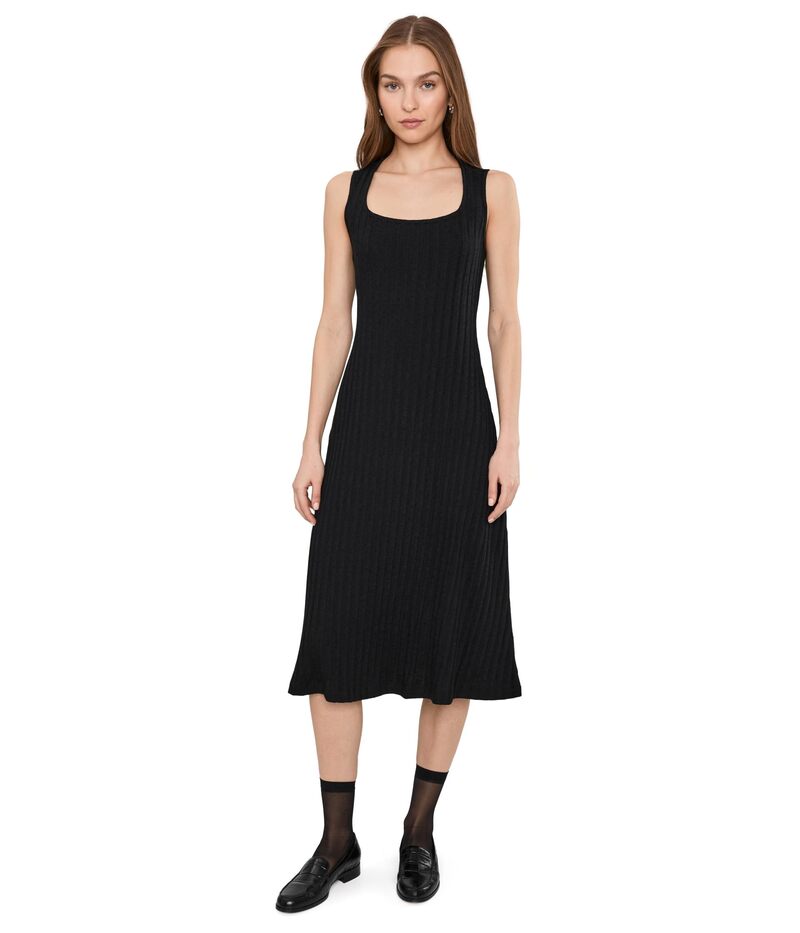 マイケルスターズ レディース トップス ワンピース Michael Starsofia Square Neck Dress Black ブラック｜ReVida 店