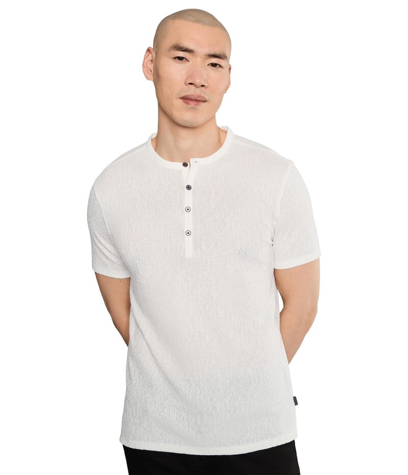 ジョンバルベイトス メンズ トップス プルオーバー John Varvatos Egon Henley K7263S26 White 白いこと