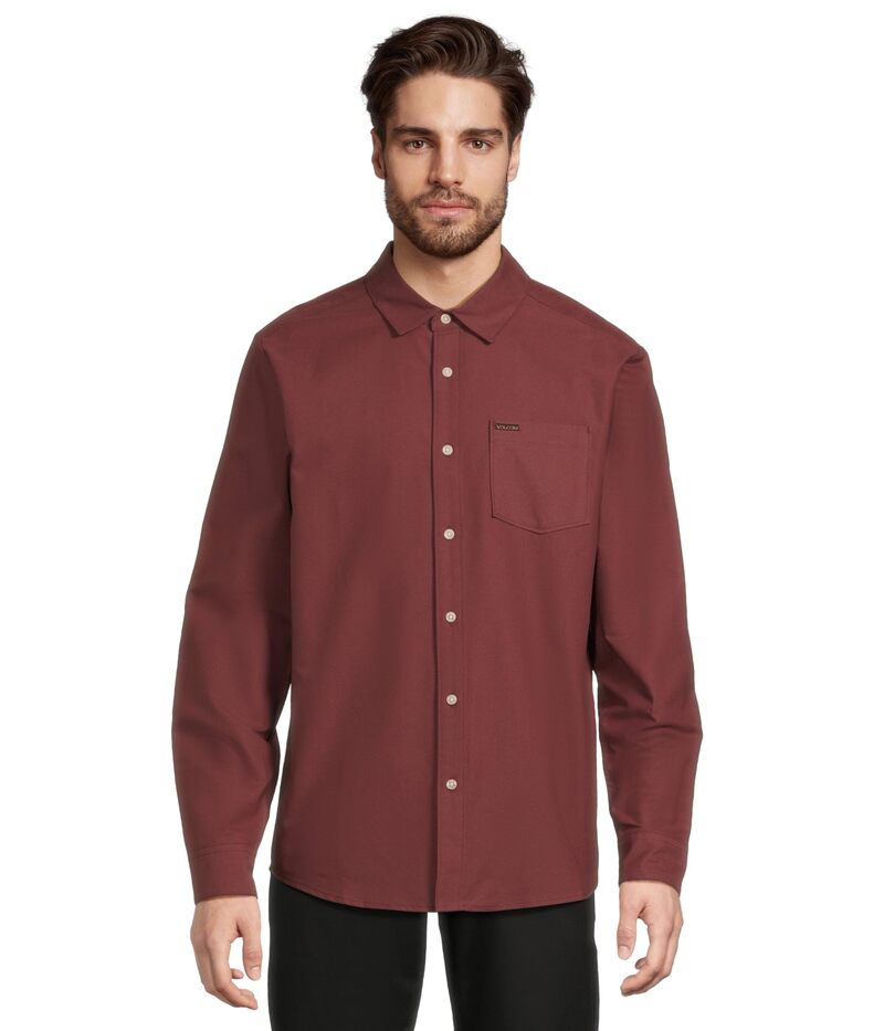 ボルコム メンズ トップス プルオーバー オックスフォード Volcom Veecoxford Long Sleeve Merlot