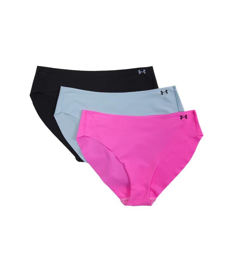 アンダーアーマー レディース アンダー御召しもの ズボン下 Under Armour Seamless Bikini - 3-Pack Solid Rebel Pink サクラ色