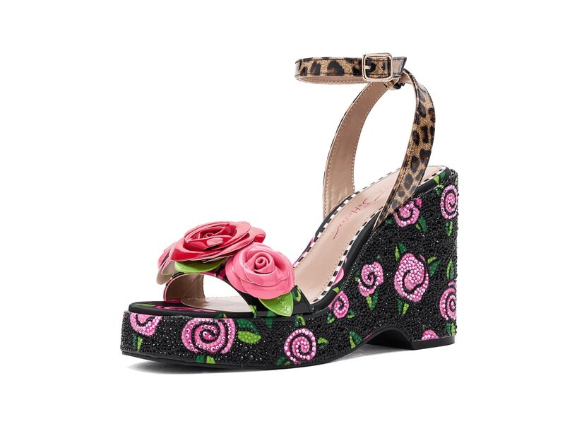 ブルーバイベトシージョンソン レディース シューズ 踵 Blue by Betsey Johnson Lizzete Black Rose 黒いこと