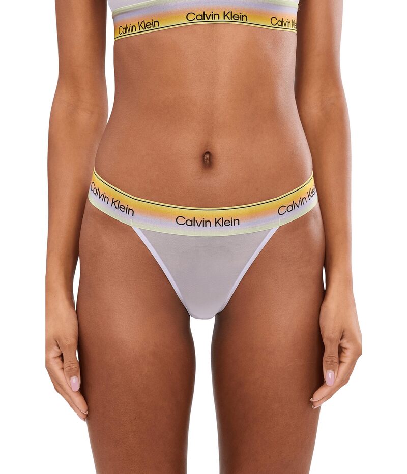 カルバン クラはたご屋 アンダー御召しもの レディース ズボン下 メッシュ Calvin Klein Underwear Icon Mesh String Thong Lafayette Lavender ラベンダー