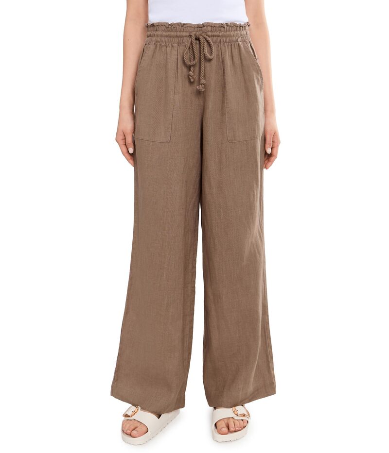 スプレンディット レディース ボトムス 心地よいズボン下 リネン Splendid Stella Linen Paperbag Pants Wicker