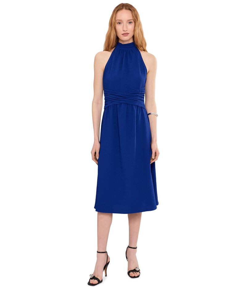 カルバンクライン レディース トップス 衣装 ハイネック Calvin Klein High Neck Twist Front Gauze Dress Ultramarine