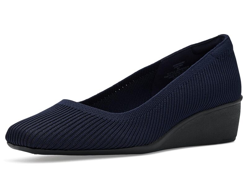 アンクライン レディース シューズ ヒール Anne Klein Wisher Navy Knit ネイビー｜ReVida 店