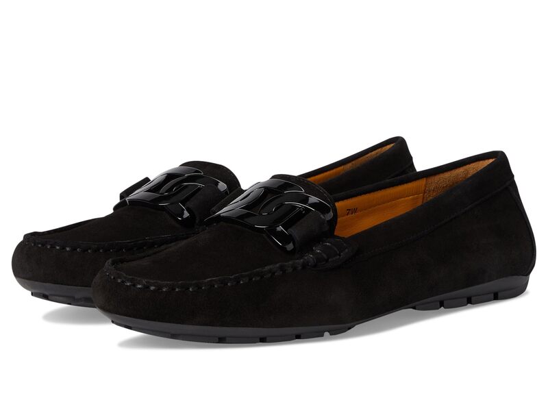 ベネリ レディース シューズ スリッポン・ローファー Vaneli Aiker Black Suede 黒いこと