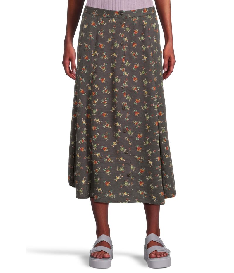 ドード アンドコー レディース ボトムスカート ミディ Toad&Co Manzana Paneled Midi Skirt Soot Graphic Print|ReVida 店