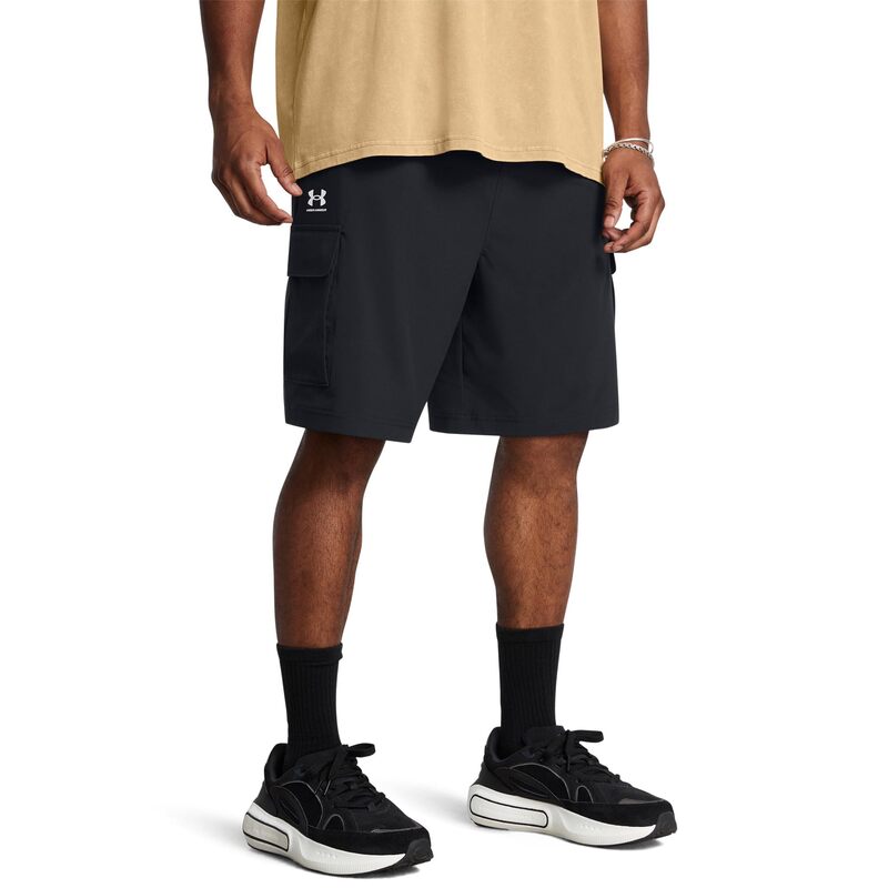アンダーアーマー メンズ ボトムス 二分の一ズボン下・さる股引き 遊撃手ズボン下 Under Armour Vibe Woven Cargo Shorts Black/White 白いこと