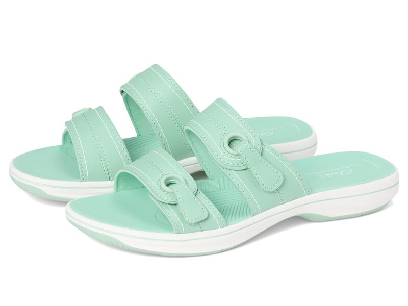 クラークス レディース シューズ サンダル Clarks Breeze Maye Turquoise Synthetic 青緑色