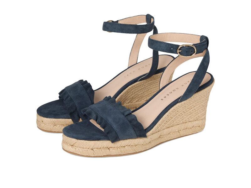 ジャックロジャース レディース シューズ 踵 フラウンス Jack Rogers Rozette Ruffle Wedge Midnite