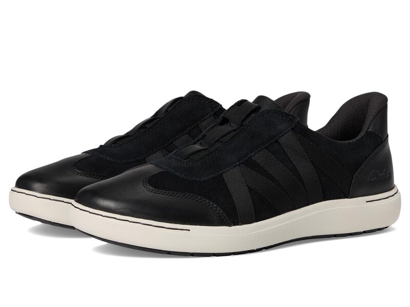 クラークス レディース シューズ スニーカー Clarks Nalle Tess Black Combi Leather 黒いこと