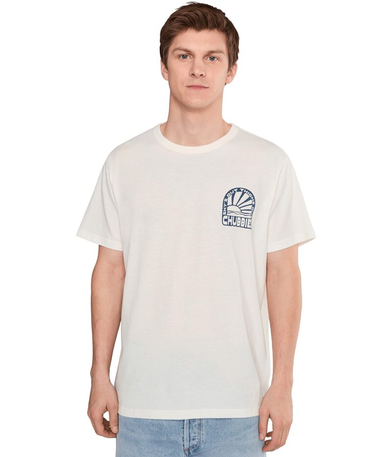 チャビーズ メンズ トップス プルオーバー グラフィック Chubbies The Sunny Tomorrow (non Pocket Graphic T-shirt) Oatmeal オートミール