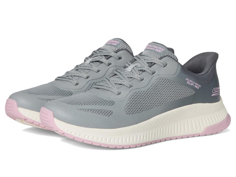 スケッチャーズ レディース シューズ スニーカー BOBS from SKECHERS Hands Free Slip-Ins Bobsquad 4 - Staple Look Grey/Multi グレー｜ReVida 店 17,235円