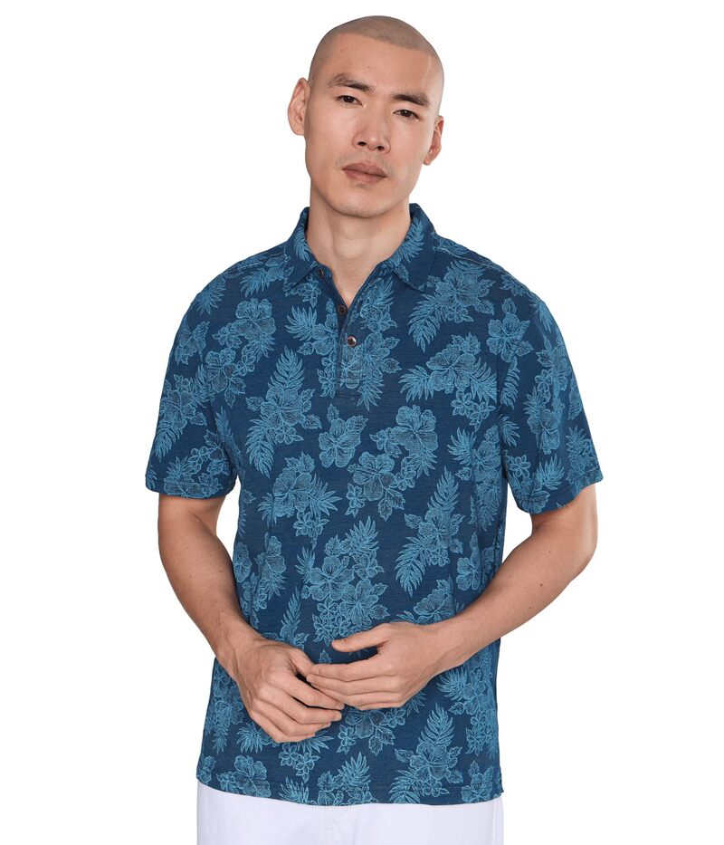 トッミーバハマ メンズ トップス シャツ Tommy Bahamazul Hibiscus Polo Indigo インディゴ｜ReVida 店