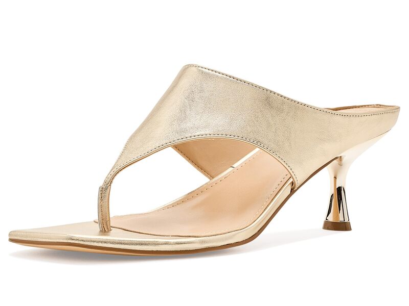 目じるし・フィッシャー レディース シューズ 踵 Marc Fisher LTD Adia Gold Leather ゴールド