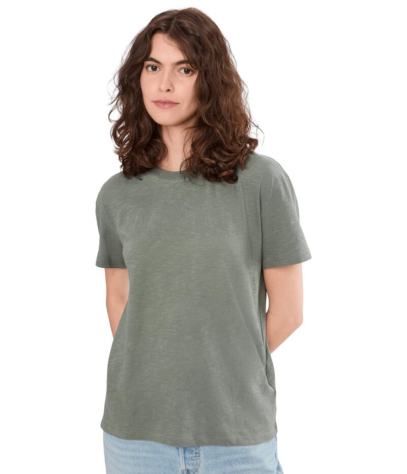 パクト レディース トップス ティーシャツ PACT Featherweight Slub Relaxed Tee Castor Green 緑であること