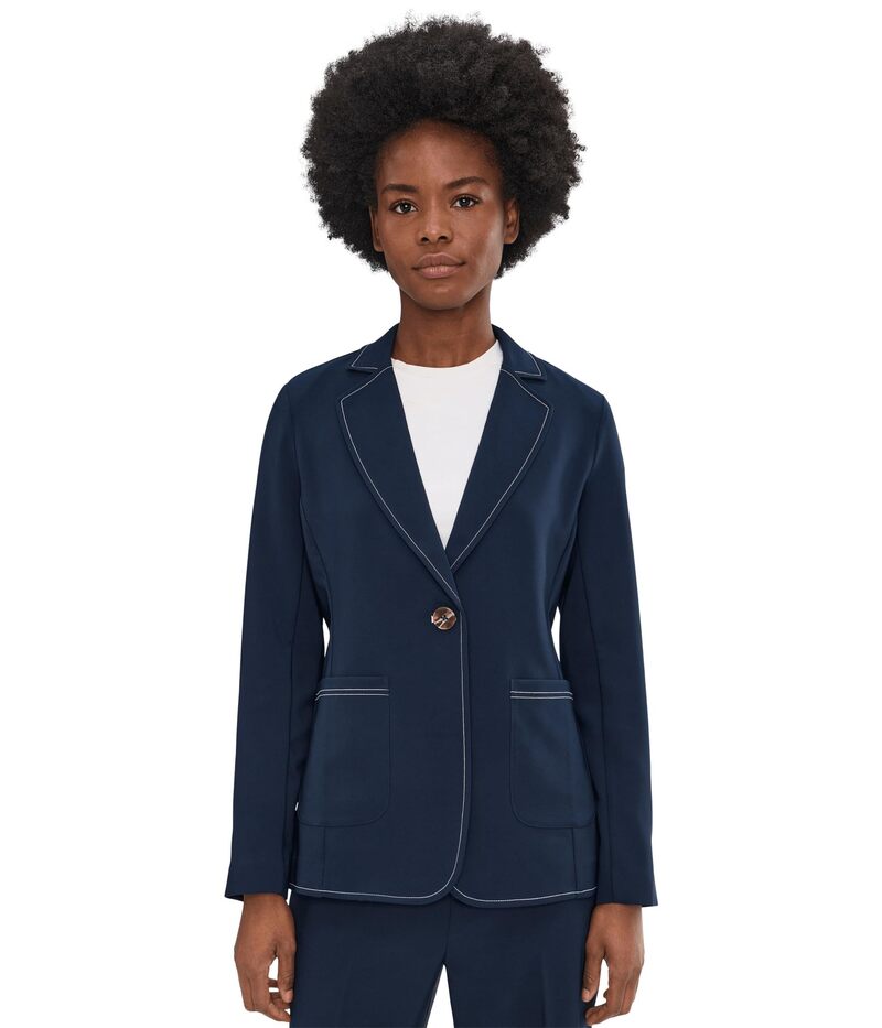 ニックプラスゾーイ レディース アウター 厚地の外套 スポーツジャケット NIC+ZOE Sleek Stretch Accent Stitch Blazer Dark Indigo インディゴ