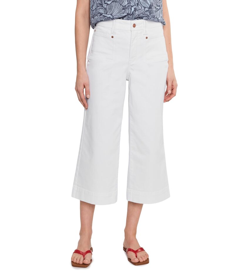 エヌワイディージェイ レディース ボトムス デニムパンツ キャップ NYDJ Brigitte Capri Optic White ホワイト|ReVida 店