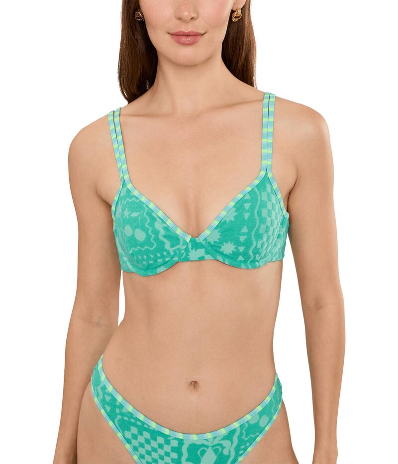 ビーチライオット レディース 海水着 とっ始めのみ Beach Riot Camilla Top Aqua Haze アクア