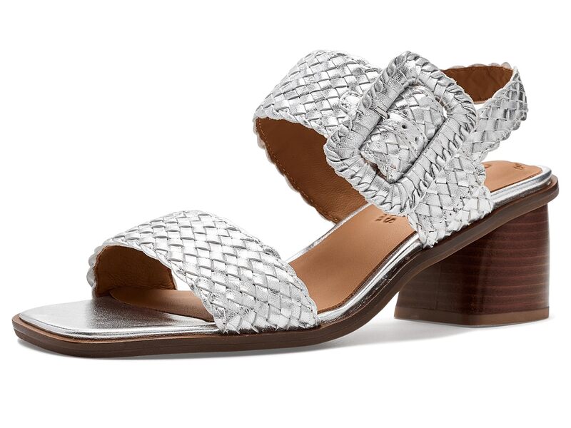 ケネスコール レディース シューズ 踵 Gentle Souls by Kenneth Cole Madylyn Silver Leather しろがね色