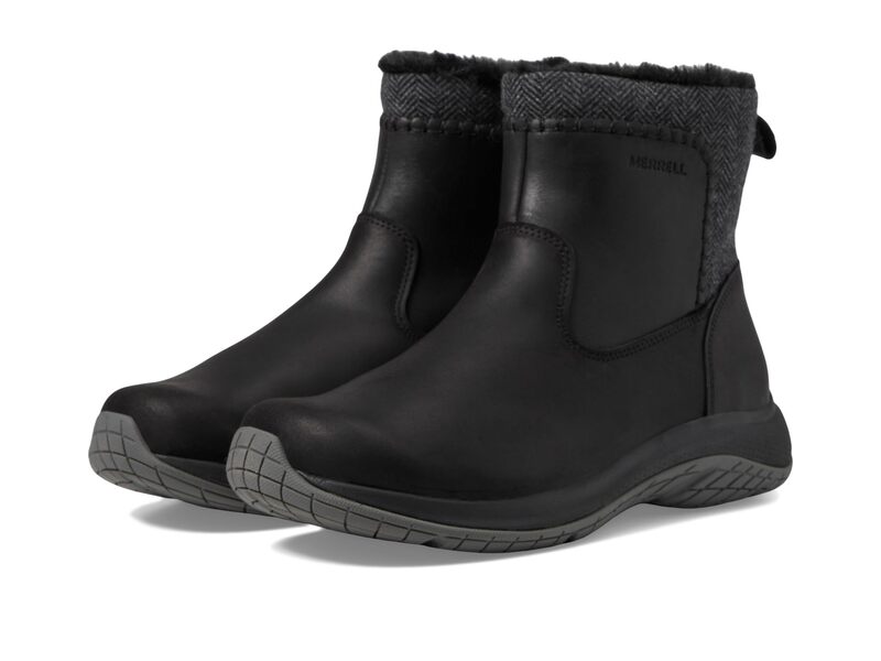 メレル レディース シューズ ブーツ・レインブーツ Merrell Encore Ice 5 Mid Zip Black 黒いこと