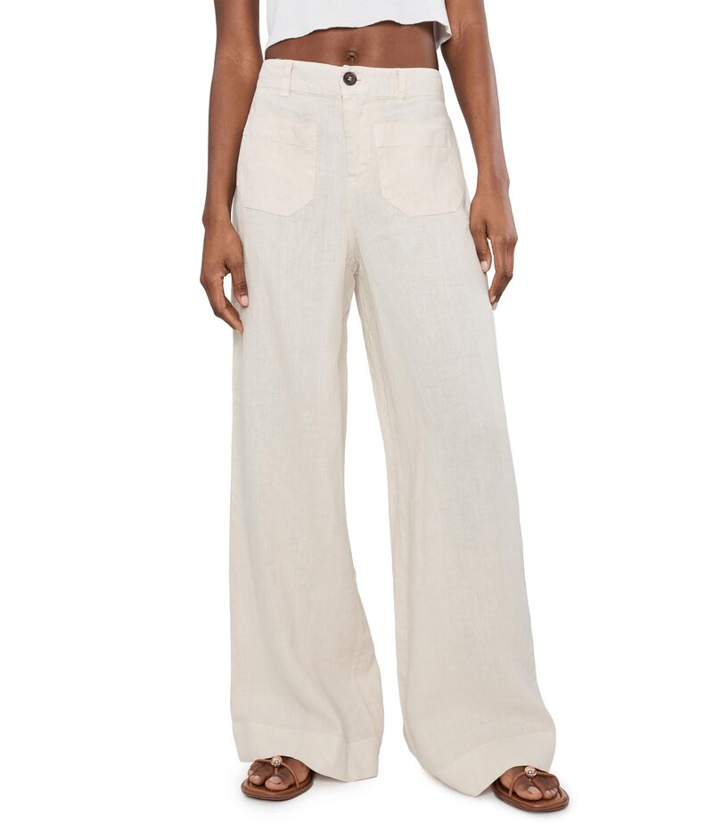 サンクチュアリー レディース ボトムス カジュアルパンツ ワイドレッグ リネン Sanctuary The Linen Marine Wide Leg Summer Sand サンド|ReVida 店