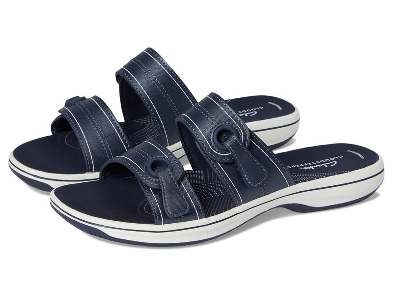 クラークス レディース シューズ サンダル Clarks Breeze Maye Navy Synthetic 米国海軍