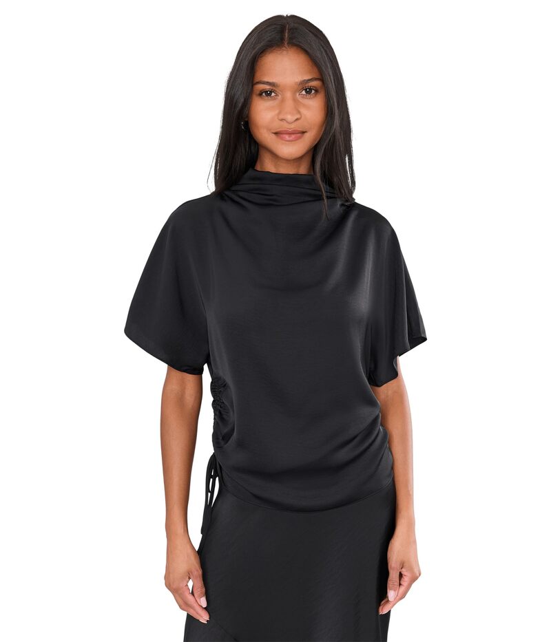 オールセインツ レディース トップス シャツ AllSaints Leslie Top Black ブラック|ReVida 店