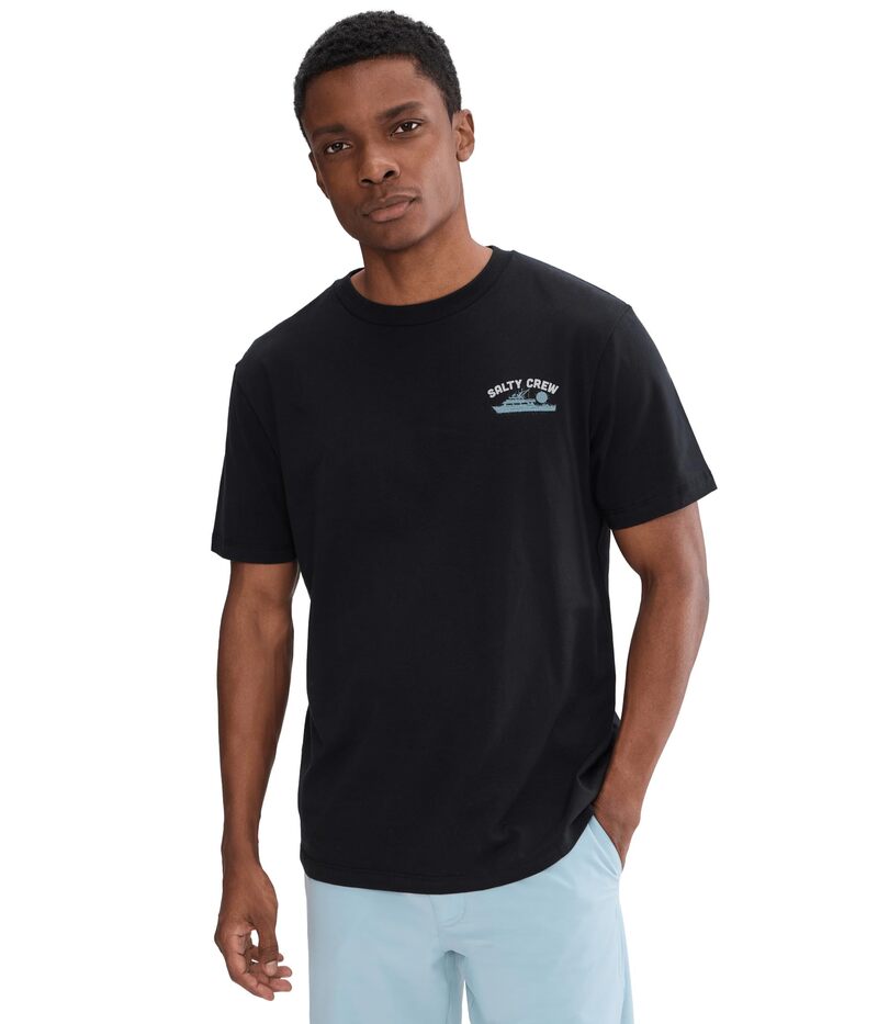ソルティークルー メンズ トップス シャツ Salty Crew Overnight Short Sleeve Black ブラック｜ReVida 店